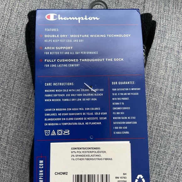 Champion Women Black and Pink Athletic Socks - Picture 6 of 6